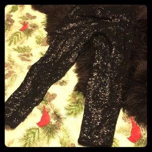 Zara sequin leggings.